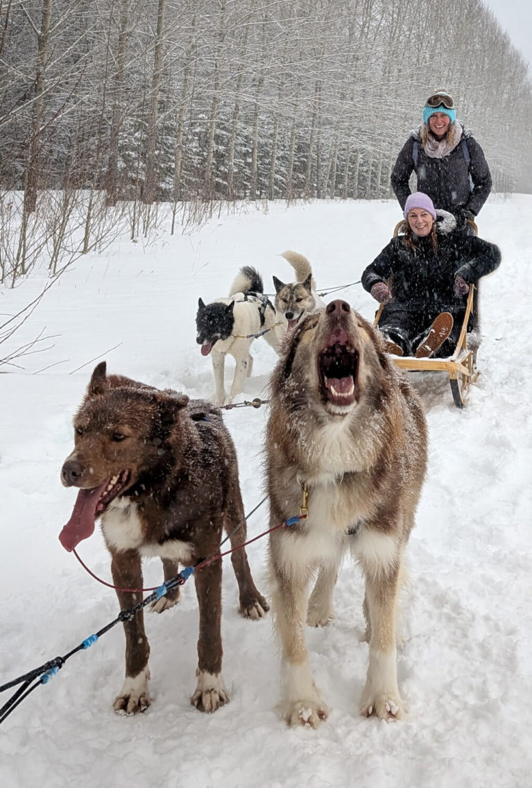 Lindz and Kat Dog Sledding at Le Baluchon :: I've Been Bit! Travel Blog