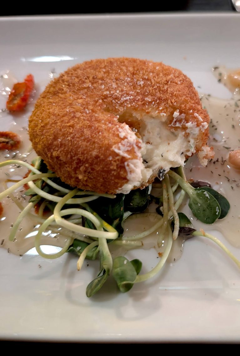 Fried Goat's Cheese at Weinkeller Restaurant in Niagara Falls :: I've Been Bit! Travel Blog