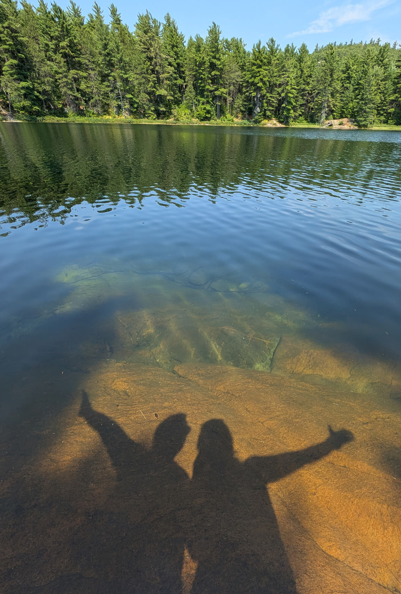 Shadows in the Lake at the Summit of the Oiseau Rock Trail :: I've Been Bit! Travel Blog