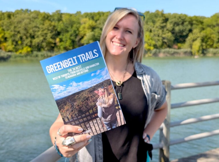 Lindz Holding Greenbelt Trails Book :: I've Been Bit! Travel Blog